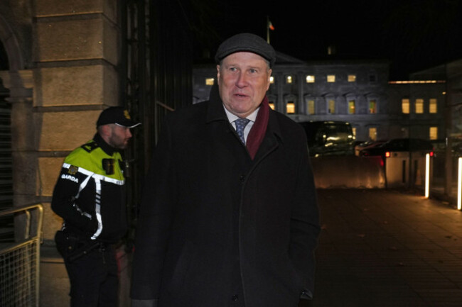 ivan-yates-arriving-at-leinster-house-dublin-to-appear-before-the-media-committee-following-revelations-about-training-fianna-fail-presidential-candidate-jim-gavin-picture-date-wednesday-november-1