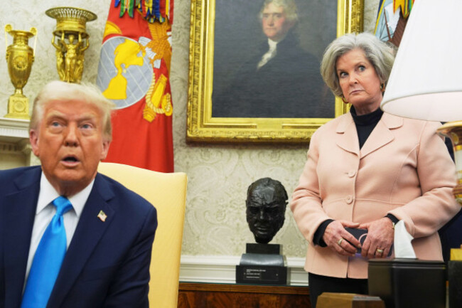 file-white-house-chief-of-staff-susie-wiles-listens-as-president-donald-trump-meets-with-israels-prime-minister-benjamin-netanyahu-in-the-oval-office-of-the-white-house-feb-4-2025-in-washington