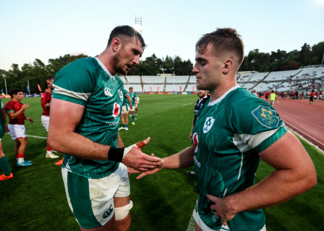 tom-ahern-celebrates-with-alex-kendellen-after-the-game
