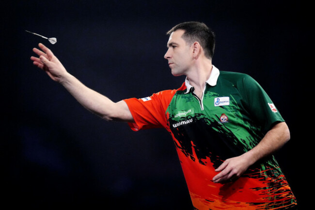 republic-of-irelands-william-oconnor-during-his-match-against-polands-krzysztof-kciuk-on-day-nine-of-the-paddy-power-world-darts-championship-at-the-alexandra-palace-london-picture-date-friday-d