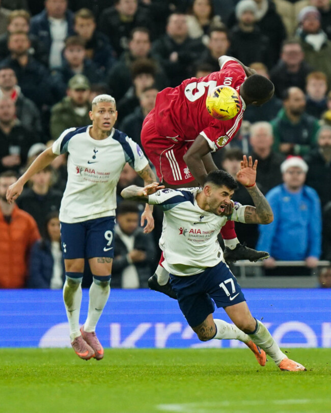 london-uk-20th-dec-2025-ibrahima-konate-of-liverpool-and-cristian-romero-of-tottenham-hotspur-battling-for-the-ball-during-the-tottenham-hotspur-v-liverpool-premier-league-match-at-the-tottenham-h