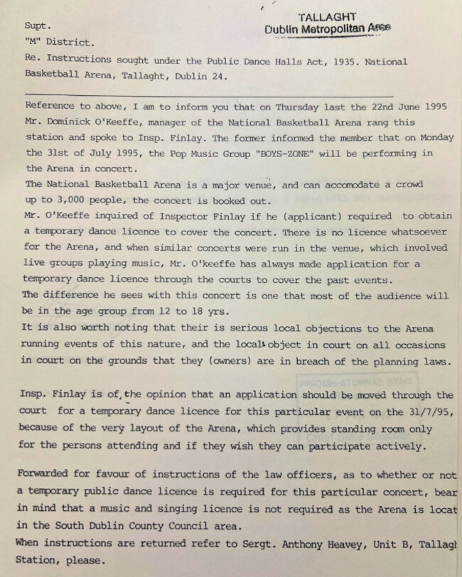 Boyzone inspector report