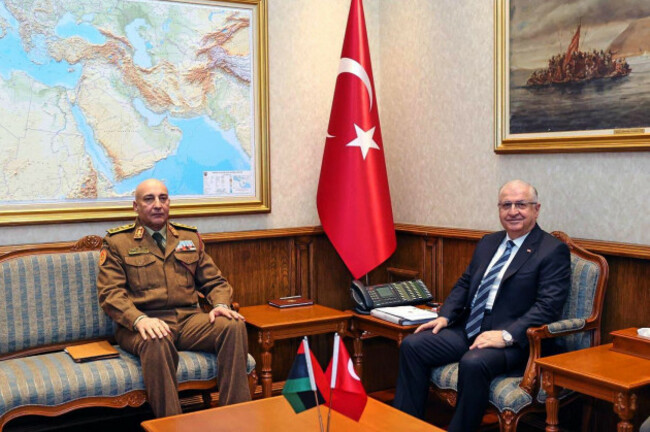 in-this-photo-released-by-the-turkish-defense-ministry-turkeys-chief-of-general-staff-gen-selcuk-bayraktaroglu-right-poses-for-a-photograph-with-libyan-chief-of-general-staff-gen-mohamed-ali-ahm