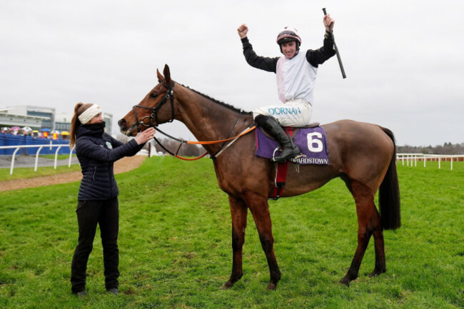 jockey-jack-kennedy-celebrates-aboard-teahupoo-after-winning-the-christmas-hurdle-during-day-three-of-the-leopardstown-christmas-festival-at-leopardstown-racecourse-in-dublin-ireland-picture-date-s