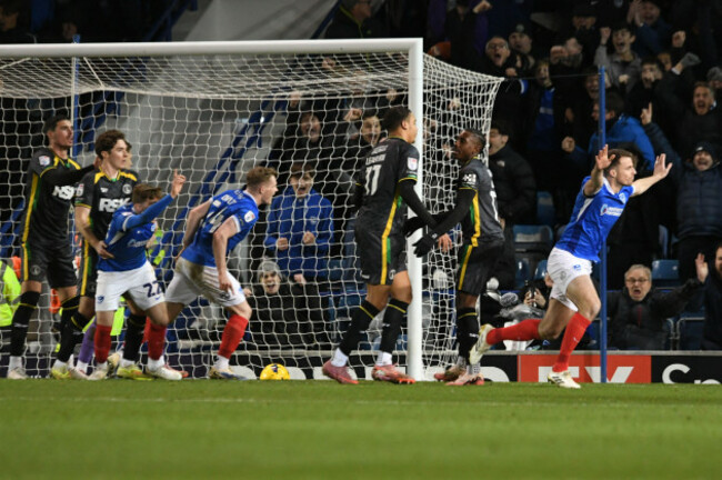 portsmouth-england-29th-dec-2025-conor-shaughnessy-celebrates-after-scoring-during-the-sky-bet-efl-championship-fixture-between-portsmouth-and-charlton-athletic-at-fratton-park-stadium-portsmouth