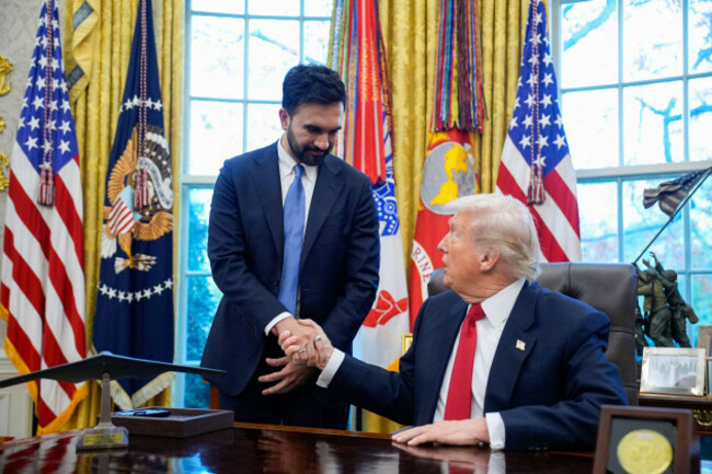 united-states-president-donald-j-trump-and-mayor-elect-zohran-mamdani-democrat-of-new-york-city-meet-reporters-following-their-meeting-in-the-oval-office-of-the-white-house-in-washington-dc-usa-o