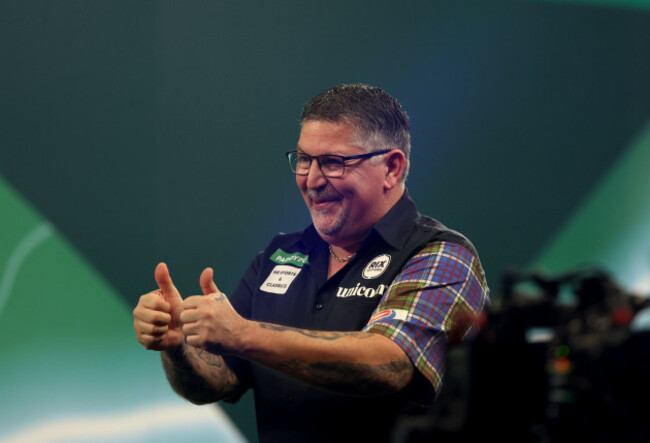 gary-anderson-celebrates-winning-against-justin-hood-on-day-eighteen-of-the-paddy-power-world-darts-championship-at-the-alexandra-palace-london-picture-date-thursday-january-1-2026