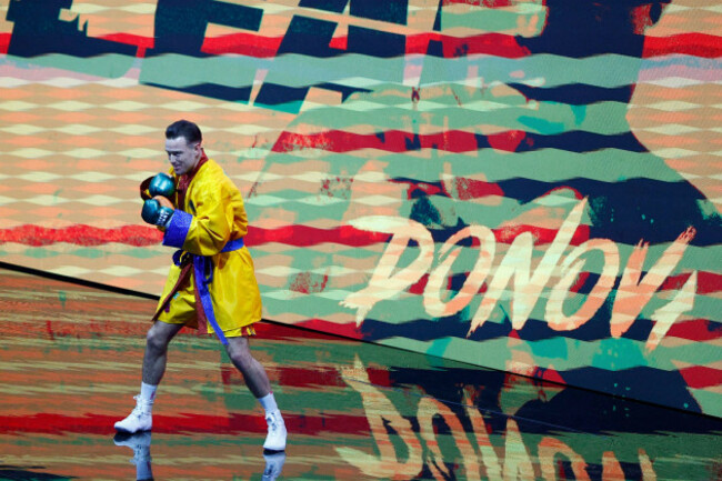 belfast-northern-ireland-1st-march-2025-sse-arena-belfast-northern-ireland-ibf-welterweight-final-eliminator-lewis-crocker-versus-paddy-donovan-paddy-donovan-during-his-walk-on-credit-action