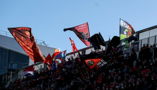 a-view-of-a-rc-toulon-flags-in-the-crowd-ahead-of-the-game
