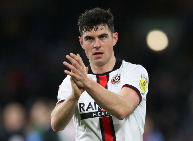 burnley-uk-10th-apr-2023-john-egan-of-sheffield-utd-during-the-sky-bet-championship-match-at-turf-moor-burnley-picture-credit-should-read-simon-bellissportimage-credit-sportimagealamy-live-n