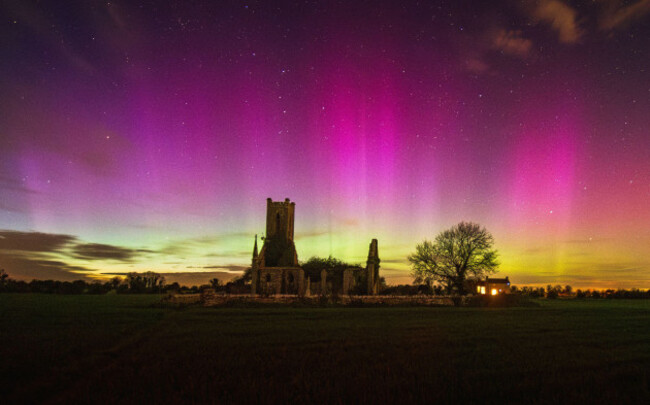 an-aurora-borealis-display-over-ballynafagh-church