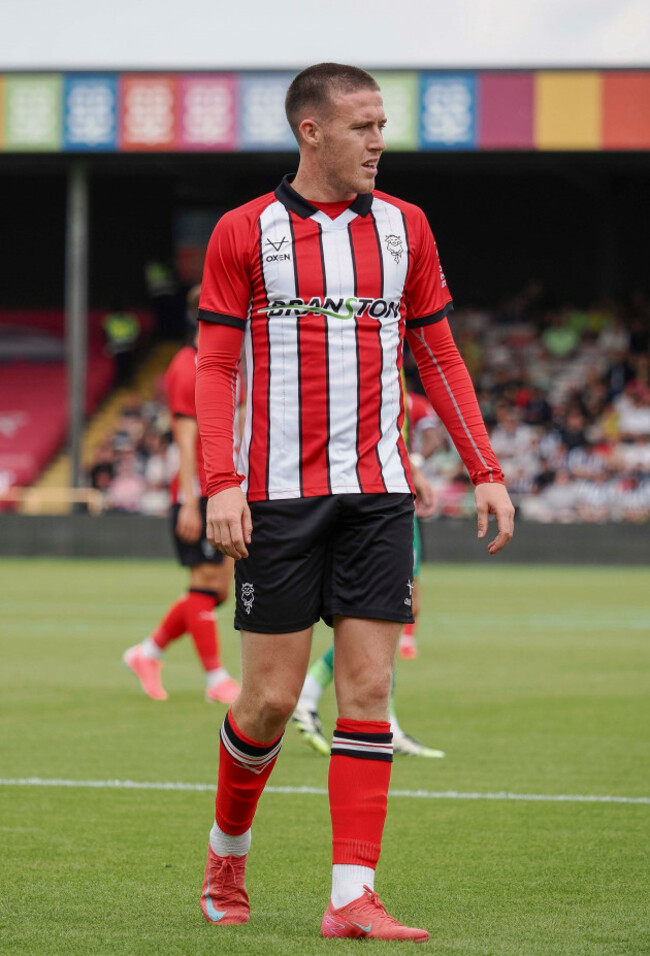 lincoln-united-kingdom-26-july-2025-pictured-left-to-right-jack-moylan-of-lincoln-city-during-the-lincoln-city-vs-west-bromwich-albion-club-friendly-at-lner-stadium-credit-freddie-yeoalamy