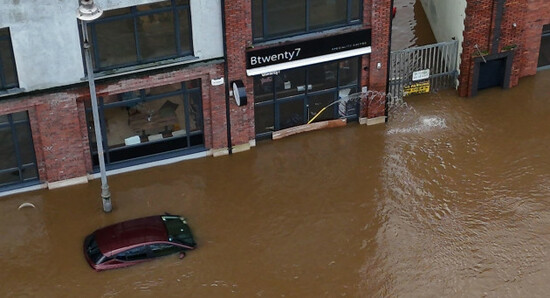 the-river-slaney-bursts-its-banks-in-enniscorthy-co-wexford-hundreds-of-schools-are-closed-and-tens-of-thousands-of-people-are-without-power-as-storm-chandra-batters-the-island-of-ireland-picture