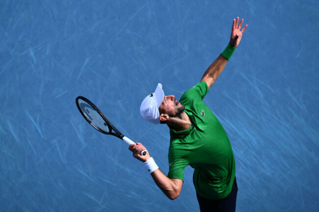 melbourne-australia-28th-jan-2026-novak-djokovic-of-serbia-in-action-during-the-mens-quarterfinals-against-lorenzo-musetti-of-italy-on-day-11-of-the-2026-australian-open-tennis-tournament-at-melb