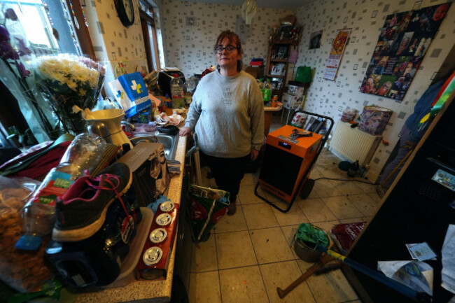 elaine-byrne-at-her-flood-damaged-home-in-riverfield-in-aughrim-county-wicklow-after-storm-chandra-hit-the-island-of-ireland-new-rain-warnings-have-been-issued-as-communities-hit-by-heavy-flooding