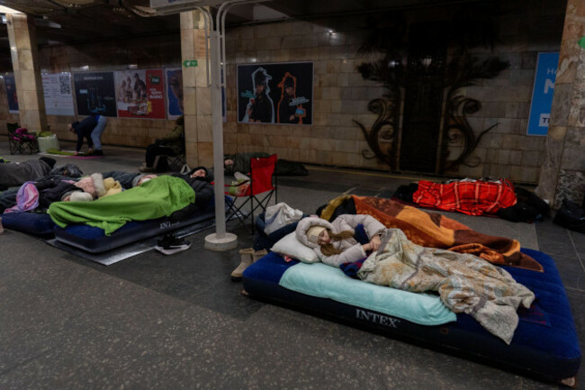 people-take-shelter-in-a-metro-station-being-used-as-a-bomb-shelter-during-a-russian-drones-attack-in-kyiv-ukraine-tuesday-feb-3-2026-ap-photoalex-babenko