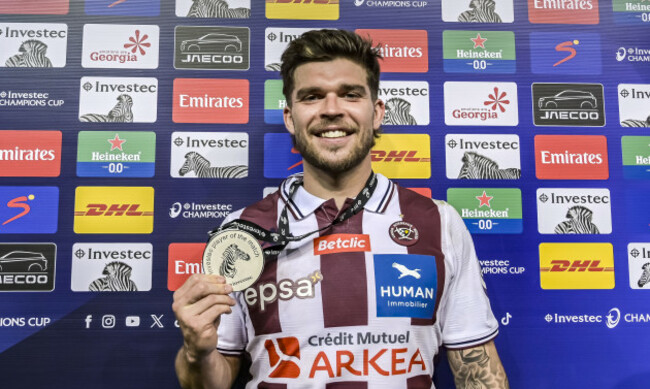 matthieu-jalibert-receives-the-player-of-the-match-award