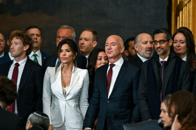 washington-united-states-20th-jan-2025-from-left-mark-zuckerberg-lauren-sanchez-jeff-bezos-and-sundar-pichai-arrive-before-the-inauguration-of-donald-trump-as-the-47th-president-of-the-united-s
