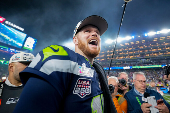 seattle-seahawks-quarterback-sam-darnold-celebrates-after-defeating-the-new-england-patriots-in-the-nfl-super-bowl-60-football-game-sunday-feb-8-2026-in-santa-clara-calif-ap-photobrynn-anders