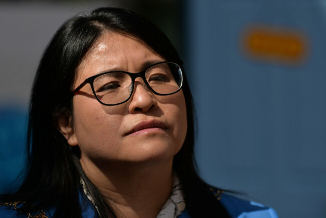 hazel-chu-irish-green-party-politician-and-the-352nd-lord-mayor-of-dublin-welcomes-shoppers-in-dublin-city-centre-as-ireland-takes-another-step-towards-normality-with-all-non-essential-retail-being-a