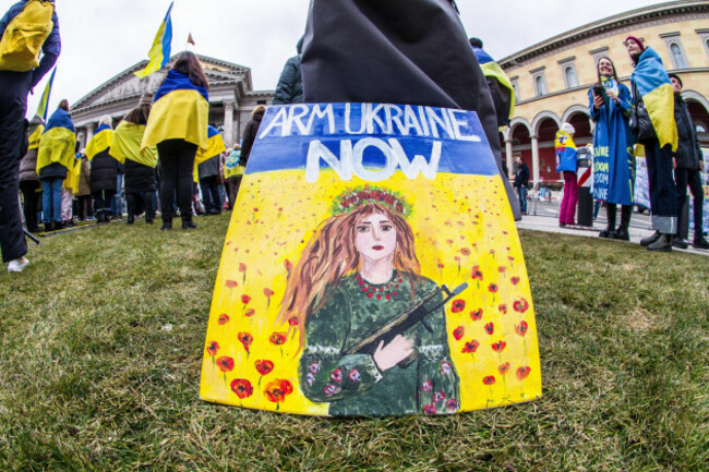 munich-bavaria-germany-14th-feb-2026-nearing-the-fourth-year-of-russias-full-scale-invasion-of-ukraine-ukrainians-in-germany-used-the-occasion-of-the-munich-security-conference-to-rally-for-sup