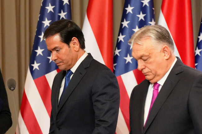 u-s-secretary-of-state-marco-rubio-left-and-hungarys-prime-minister-viktor-orban-walk-after-a-news-conference-in-budapest-hungary-monday-feb-16-2026-ap-photoalex-brandon-pool