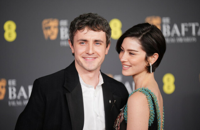 gracie-abrams-and-paul-mescal-attending-the-79th-british-academy-film-awards-at-the-royal-festival-hall-southbank-centre-london-picture-date-saturday-february-21-2026