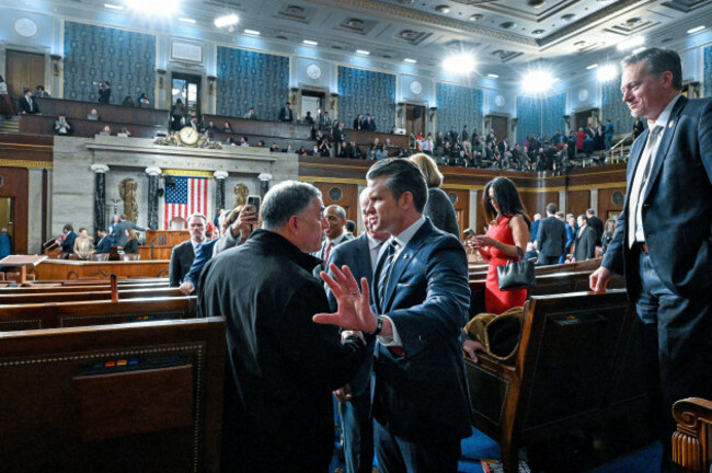 secretary-of-defense-pete-hegseth-exits-the-house-chamber-after-president-donald-trump-delivered-the-state-of-the-union-address-to-a-joint-session-of-congress-in-the-house-chamber-at-the-u-s-capitol