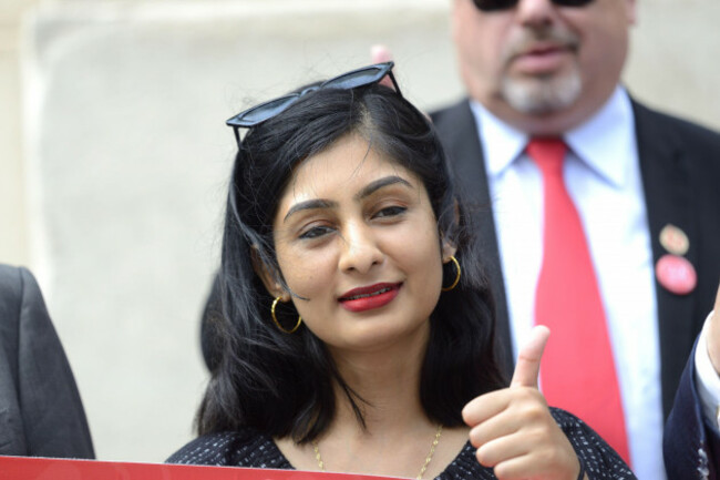 zarah-sultana-mp-labour-coventry-south-at-an-event-to-publicise-barry-gardiners-private-members-bill-to-end-fire-and-rehire-employment-practice