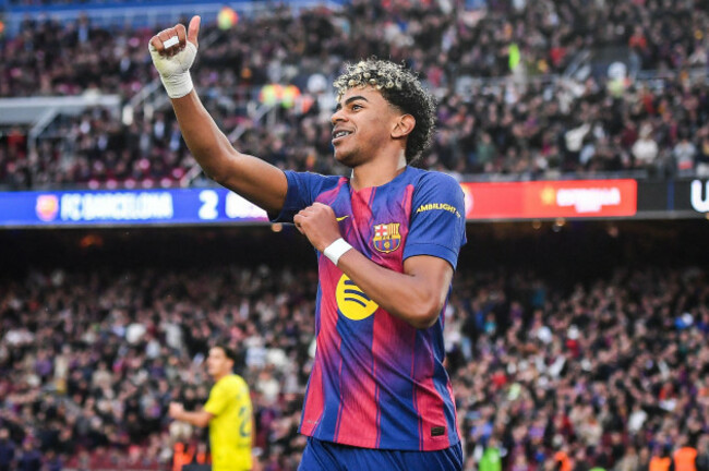 lamine-yamal-of-barcelona-celebrates-his-goal-during-the-spanish-championship-laliga-football-match-between-fc-barcelona-and-villarreal-cf-on-28-february-2026-at-camp-nou-stadium-in-barcelona-spain