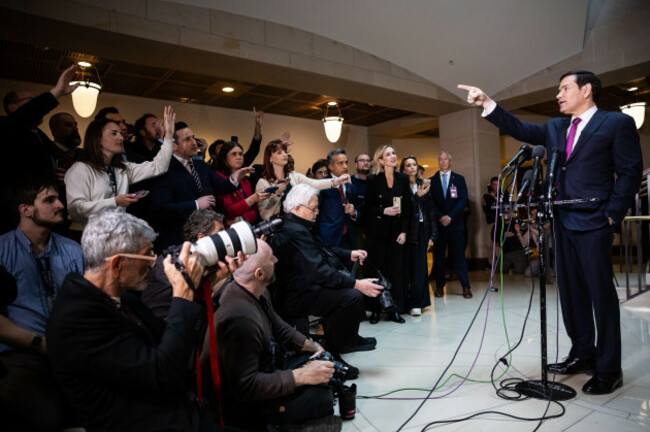 secretary-of-state-marco-rubio-speaks-with-reporters-as-he-arrives-to-brief-lawmakers-on-the-u-s-strikes-on-iran-at-the-u-s-capitol-on-march-2-2026-francis-chungpolitico-via-ap-images