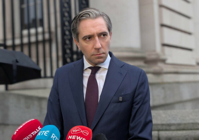 tanaiste-and-finance-minister-simon-harris-speaking-to-the-media-ahead-of-a-cabinet-meeting-at-government-buildings-in-dublin-picture-date-tuesday-february-10-2026
