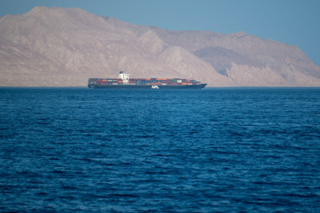 bukha-oman-may-28-2021-iranian-coastline-near-the-strait-of-hormuz-giant-sea-container-ship-in-the-strait-of-hormuz-near-east