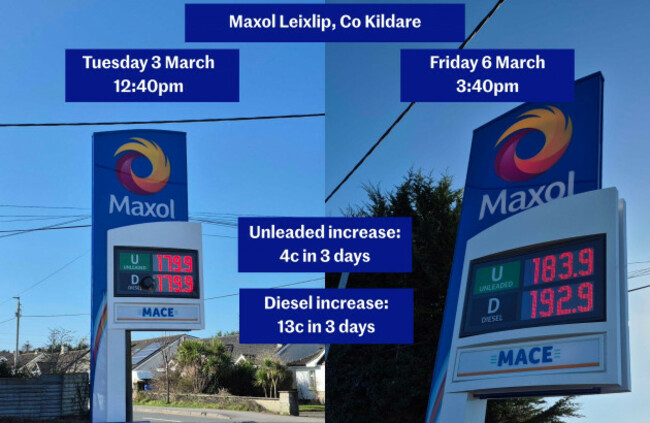 Petrol price comparisons