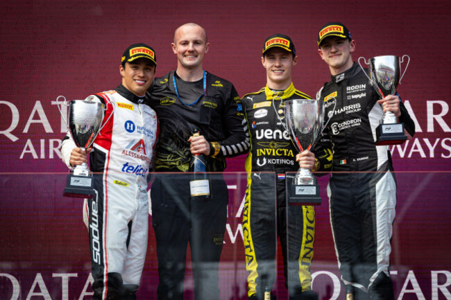 leon-noel-mex-campos-racing-dallara-f2-2024-portrait-durksen-joshua-par-invicta-racing-dallara-f2-2024-portrait-dunne-alex-irl-rodin-motorsport-dallara-f2-2024-portrait-during-the-1st