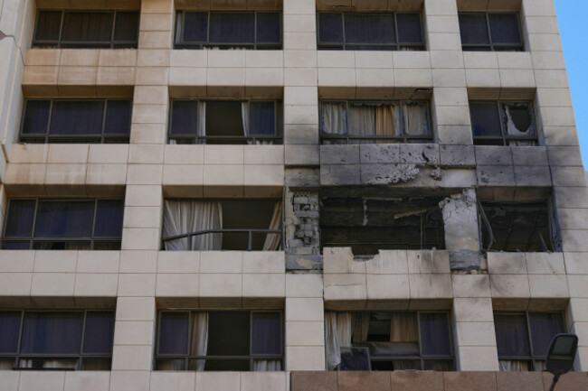 damaged-hotel-rooms-hit-by-israeli-strike-are-seen-in-beirut-lebanon-sunday-march-8-2026-ap-photohussein-malla