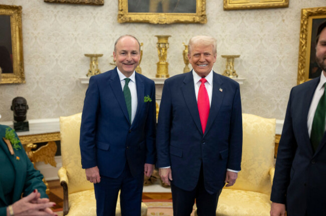 washington-united-states-12th-mar-2025-u-s-president-donald-trump-right-poses-with-irish-taoiseach-micheal-martin-left-during-the-traditional-st-patricks-day-visit-at-the-oval-office-of-the-w