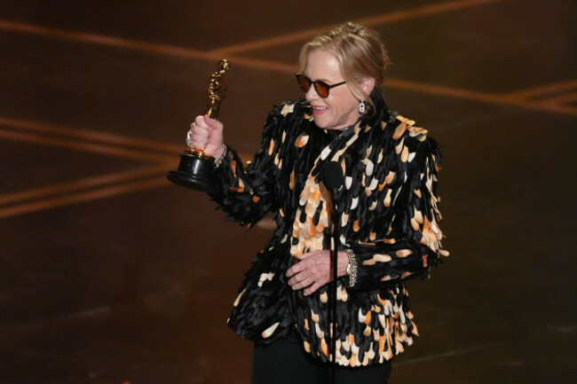 amy-madigan-accepts-the-award-for-actress-in-a-supporting-role-for-weapons-during-the-oscars-on-sunday-march-15-2026-at-the-dolby-theatre-in-los-angeles-ap-photochris-pizzello