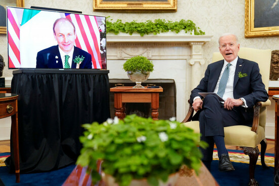 president-joe-biden-speaks-during-a-virtual-meeting-with-irelands-prime-minister-micheal-martin-on-st-patricks-day-in-the-oval-office-of-the-white-house-wednesday-march-17-2021-in-washington