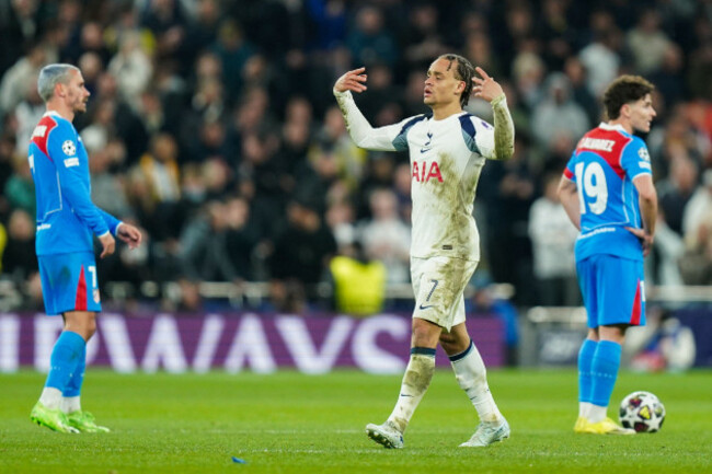 london-uk-18th-mar-2026-xavi-simons-of-tottenham-hotspur-celebrating-his-goal-to-make-it-2-1-during-the-tottenham-hotspur-v-atletico-madrid-uefa-champions-league-round-of-16-2nd-leg-match-at-the