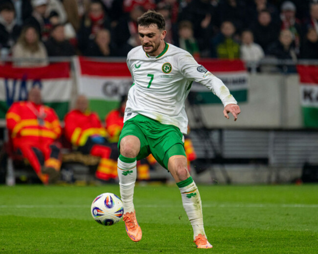 budapest-hungary-17th-nov-2025-troy-parrott-of-ireland-during-the-fifa-world-cup-2026-european-qualifier-group-f-match-between-hungary-and-republic-of-ireland-at-puskas-arena-in-budapest-hungary
