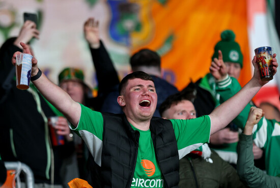 a-view-of-ireland-fans-in-the-stadium-ahead-of-the-match