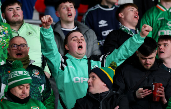 a-view-of-ireland-fans-in-the-stadium-ahead-of-the-match