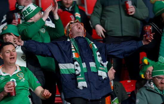 a-view-of-ireland-fans-in-the-stadium-ahead-of-the-match