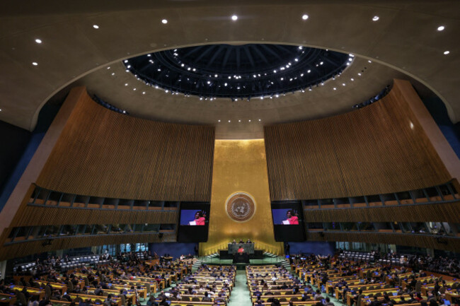 new-york-new-york-usa-25th-mar-2026-wide-angle-view-of-the-general-assembly-hall-as-shahaddah-jack-first-youth-poet-laureate-of-toronto-recites-a-poem-on-the-commemoration-of-the-abolition-of-s