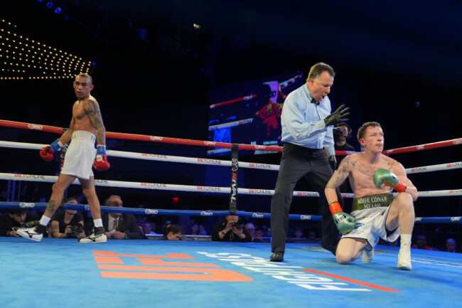 the-referee-counts-for-irelands-feargal-mccrory-after-he-was-knocked-down-by-keenan-carbajal-during-the-fourth-round-of-a-super-lightweight-boxing-match-sunday-march-16-2025-in-new-york-ap-photo