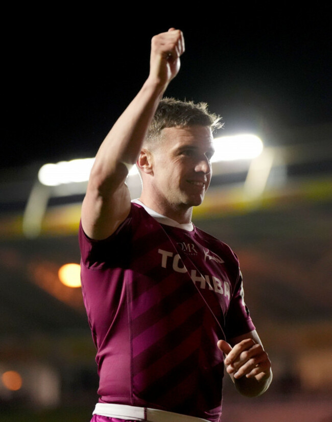 sale-sharks-george-ford-celebrates-after-the-investec-champions-cup-round-of-sixteen-match-at-twickenham-stoop-london-picture-date-saturday-april-4-2026