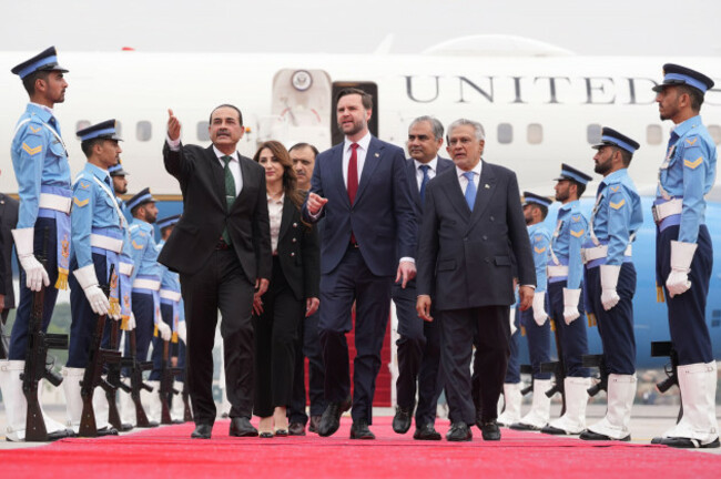 u-s-vice-president-jd-vance-center-walks-with-pakistans-chief-of-defence-forces-and-chief-of-army-staff-field-marshall-asim-munir-left-and-pakistani-deputy-prime-minister-and-foreign-minister-mo