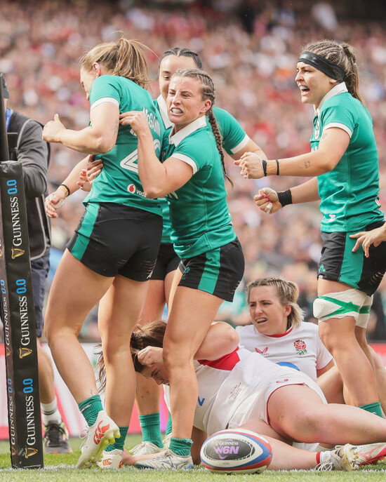 anna-mcgann-celebrates-with-emily-lane-after-scoring-her-sides-first-try-of-the-match