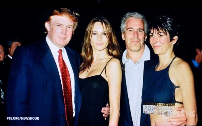 a-pbs-news-hour-screenshot-of-a-photograph-showing-u-s-president-donald-trump-socializing-with-accused-pedaphile-jeffrey-epstein